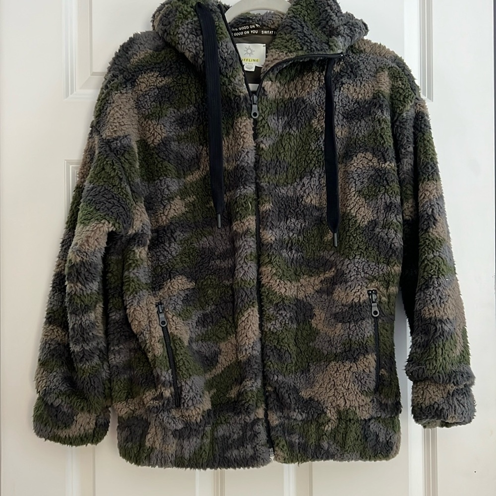 Aerie Offline Camo Sherpa Jacket
